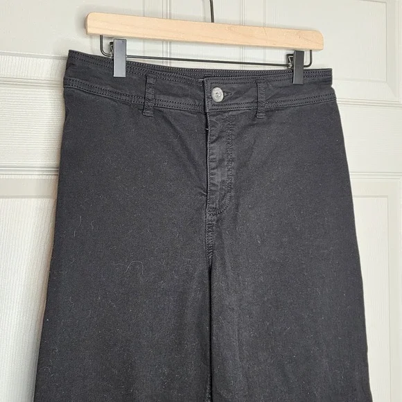 Antonio Melani Alexandra Twill High Rise Wide Leg Raw Hem Cropped Chino Pant 8 - Picture 5 of 11